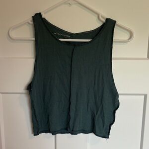 American Eagle Outfitters Dark Teal Crop Top
